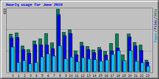 Hourly usage for June 2018