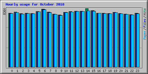 Hourly usage for October 2018