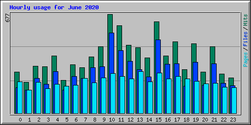 Hourly usage for June 2020