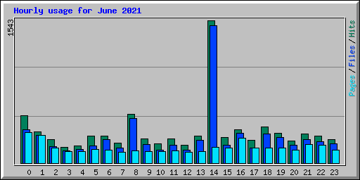 Hourly usage for June 2021