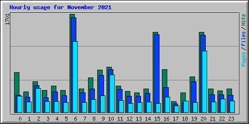 Hourly usage for November 2021