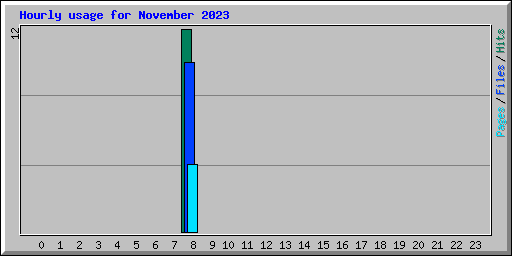 Hourly usage for November 2023