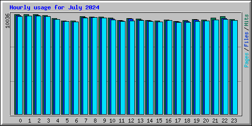Hourly usage for July 2024