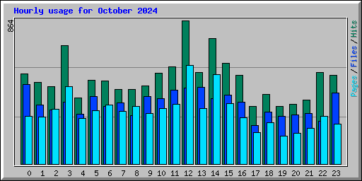 Hourly usage for October 2024