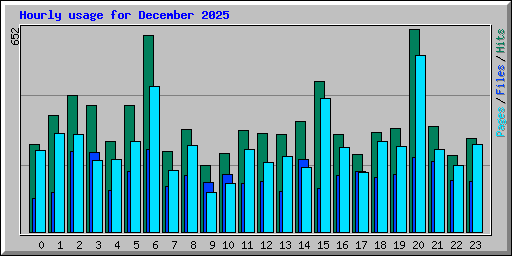 Hourly usage for December 2025